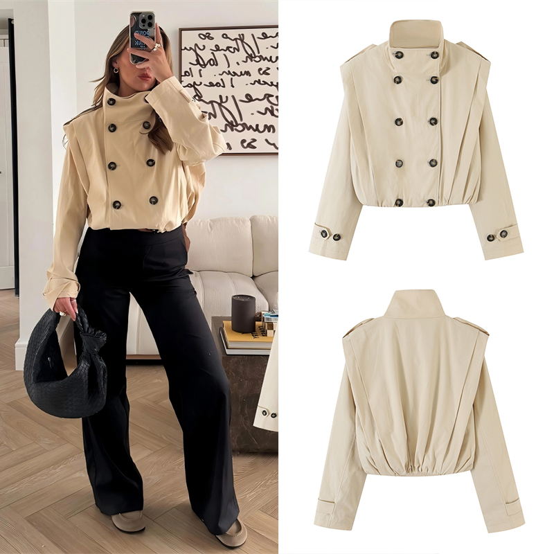 Street Fashion Trends 2026 - Guobioziy Damen Plissierte Kurze Jacke 2026
