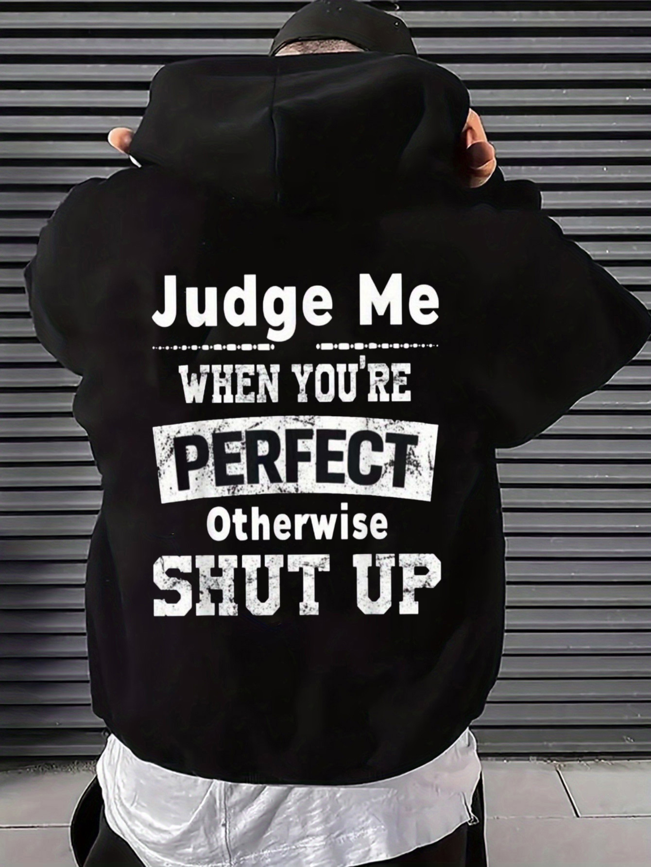 Street Fashion Urban - Herren-Kapuzenpullover mit Text und lustigem Zitat-Design,