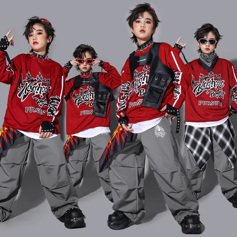 Street Fashion Show - Jungen K-Pop Sweatshirt Mode Weste Lose