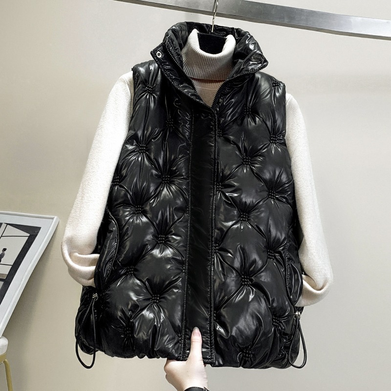 Puffer Vest Padded - 2023 neue Daunen Baumwolle Weste Frauen