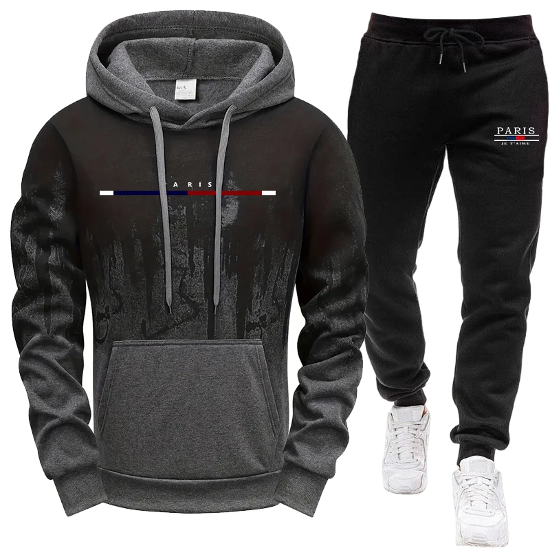 Street Fashion Outfit - Herren-Set/Hoodie/Hose Herbst Winter Kapuzenpullover und Jogginghose