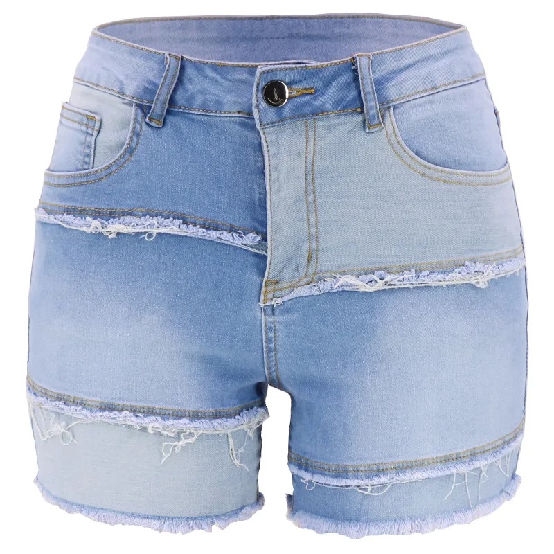Street Fashion Jeans - Europäische und amerikanische Street-Fashion-Jeansshorts im Washed-Look.