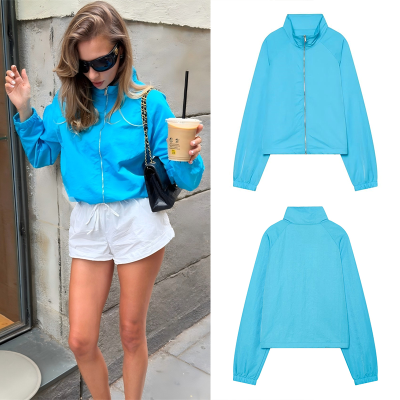 Street Fashion Trends 2026 - Guobioziy Damen-Freizeitjacke aus Tech-Stoff mit Reißverschluss,