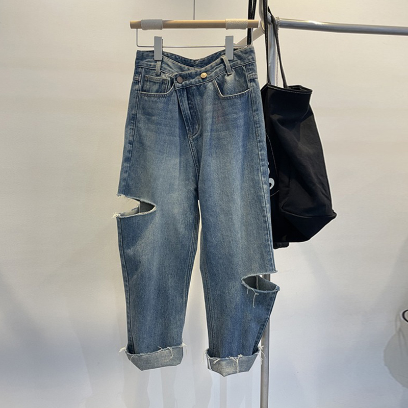 Street Fashion Jeans - Sommer Frauen Zerrissene Jeans Hohe Taille