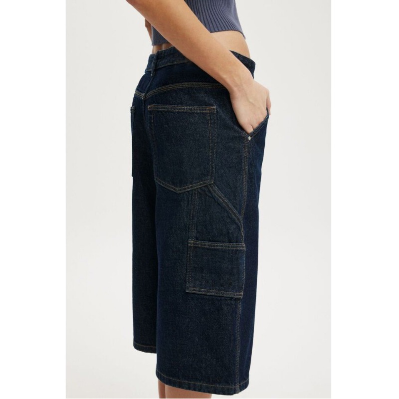 Street Fashion Jeans - Übergrößen Damen Loose Fit Jeans-Shorts, Mittellange