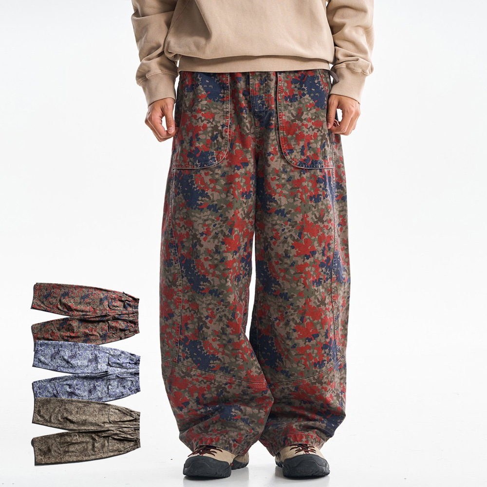 Cargo Pant Wide - Hochwertige Bedruckte Baumwoll-Cargohosen für Herren Streetwear