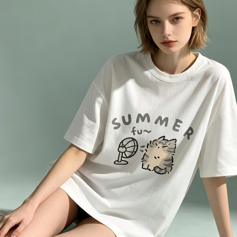 Koreanisches T-Shirt für Damen – Fashion Street Cat Bewertung und Preis