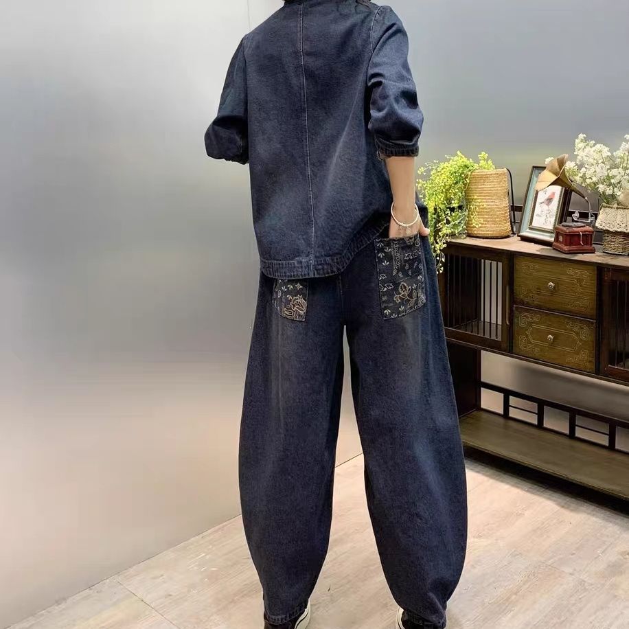 Vintage Knopf Lose Gestickte B – Street Fashion Jeans Bewertung und Preis
