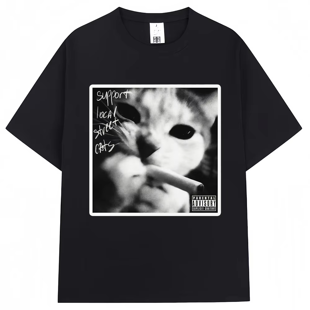 90er Vintage Lustiges Katzen-M – Fashion Street Cat Bewertung und Preis