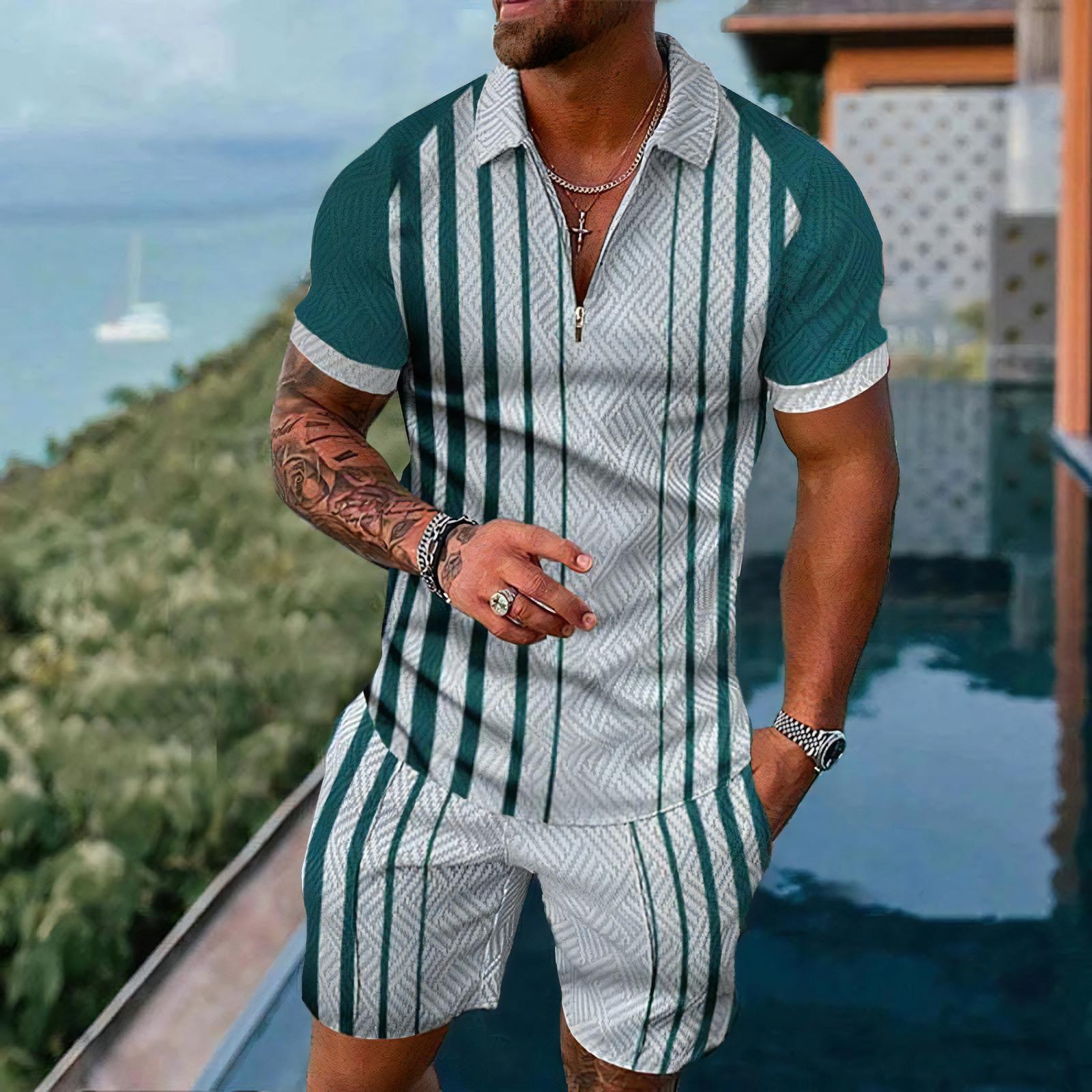 Herren-Poloshirts Kurzarm-Sets – Street Fashion Outfit Bewertung und Preis