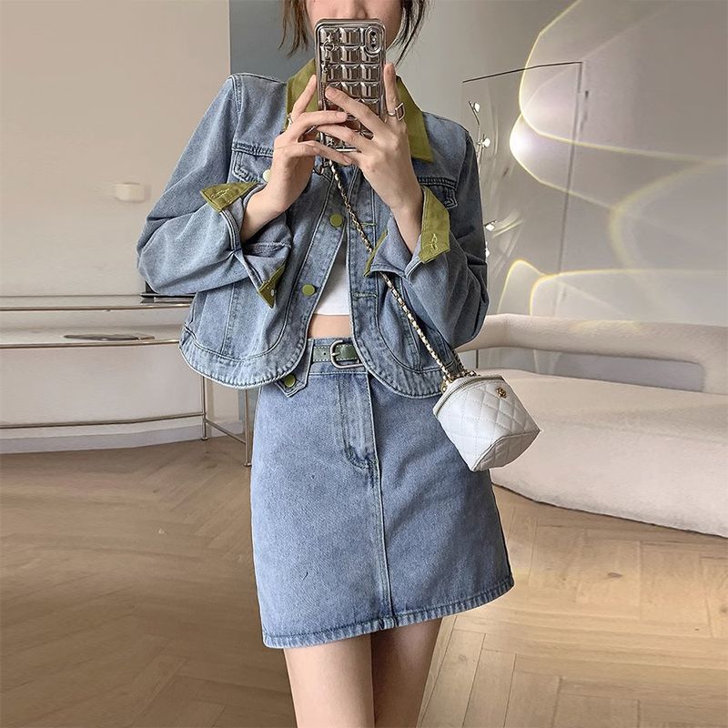 Denim Mäntel Mini Röcke Zwei S – Street Fashion Jeans Bewertung und Preis