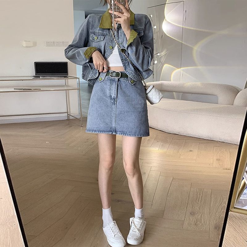 Denim Mäntel Mini Röcke Zwei S – Street Fashion Jeans Bewertung und Preis
