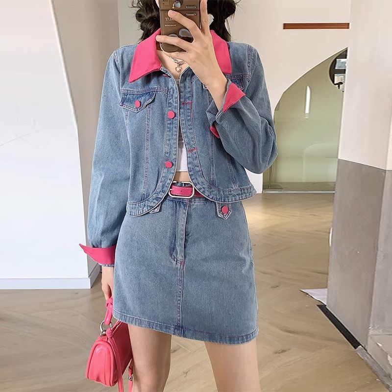 Denim Mäntel Mini Röcke Zwei S – Street Fashion Jeans Bewertung und Preis