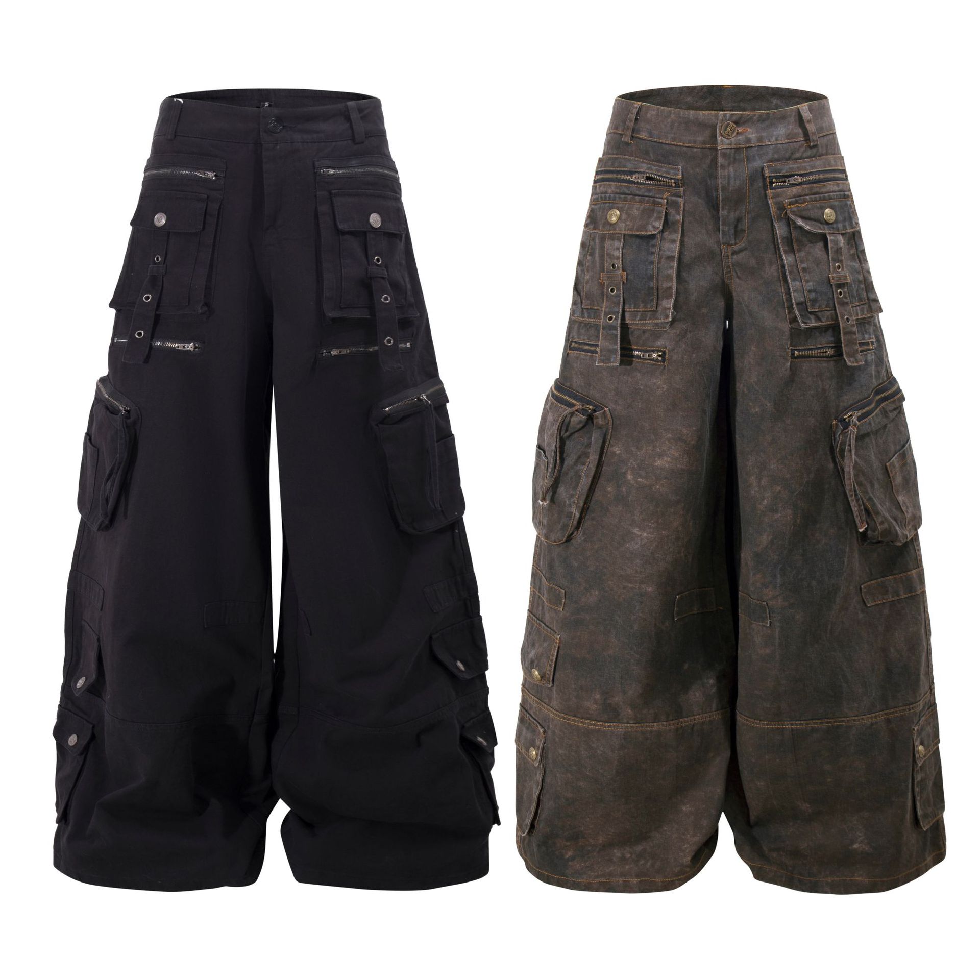 Grunge Techwear Cargohose mit  – Cargo Pant Wide Bewertung und Preis