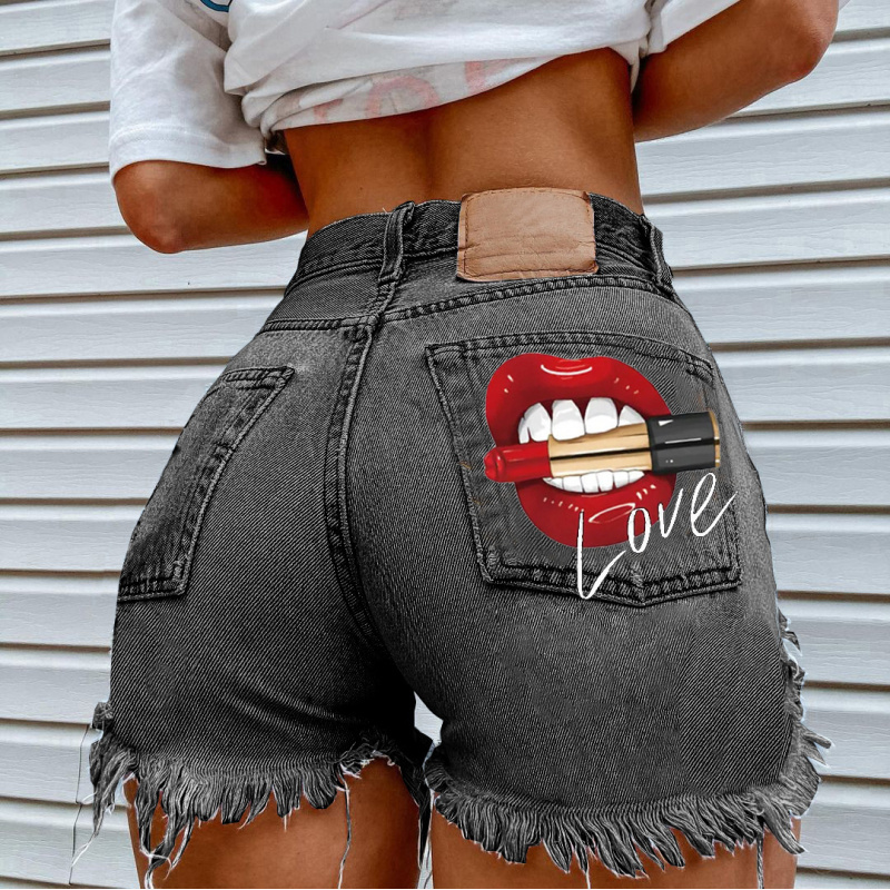 Sommerliche Trendige Damen-Lip – Street Fashion Jeans Bewertung und Preis