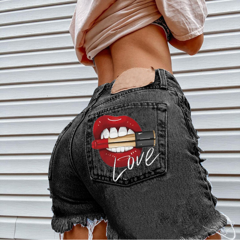 Sommerliche Trendige Damen-Lip – Street Fashion Jeans Bewertung und Preis