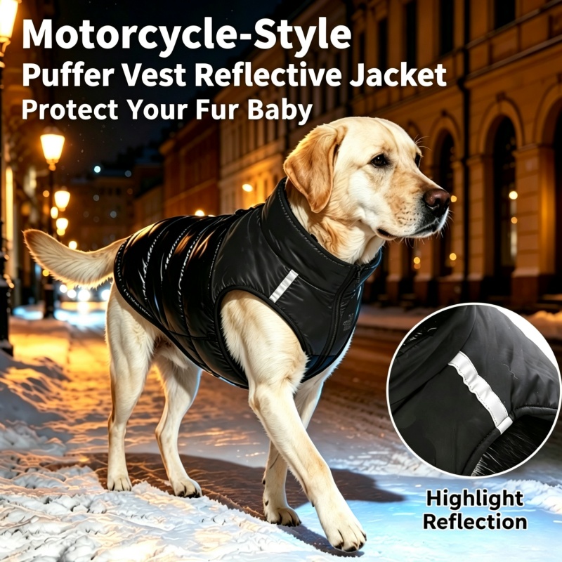 Motorrad-Stil Hunde-Pufferwest – Puffer Vest Padded Bewertung und Preis