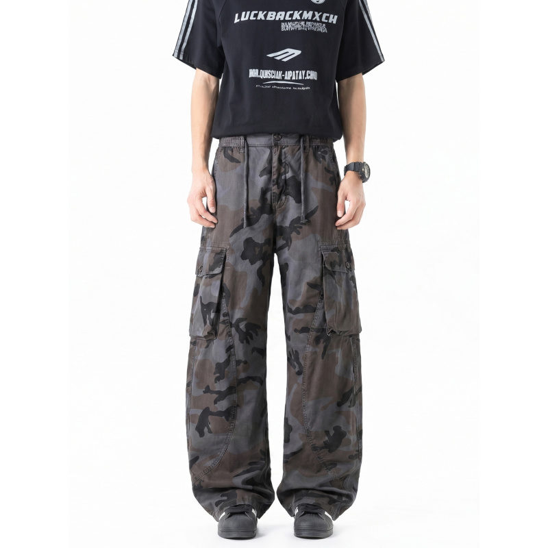 Amerikanische Retro-Camouflage – Cargo Pant Wide Bewertung und Preis