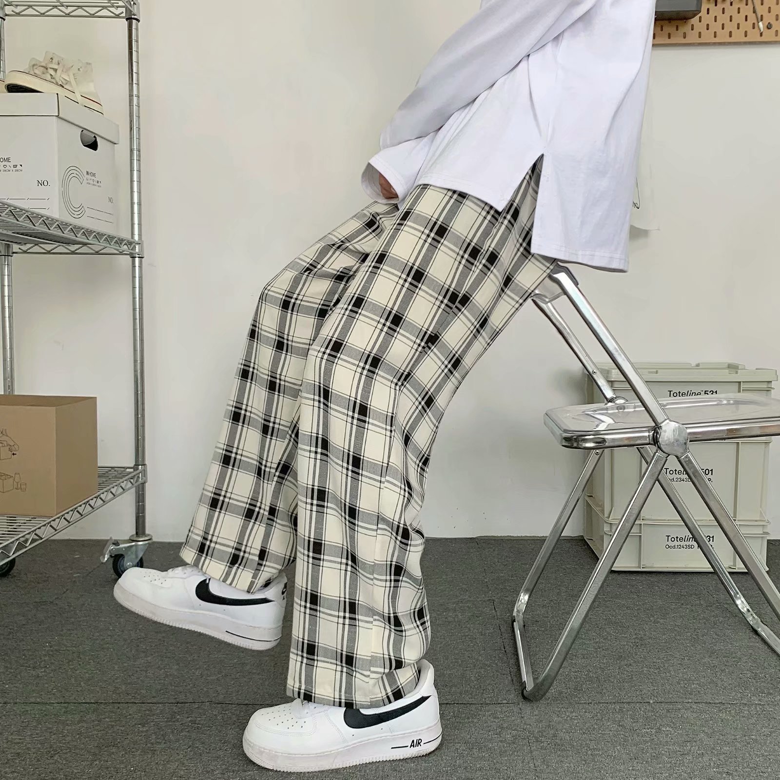 Herren Karierte Hosen Koreanis – Cargo Pant Wide Bewertung und Preis