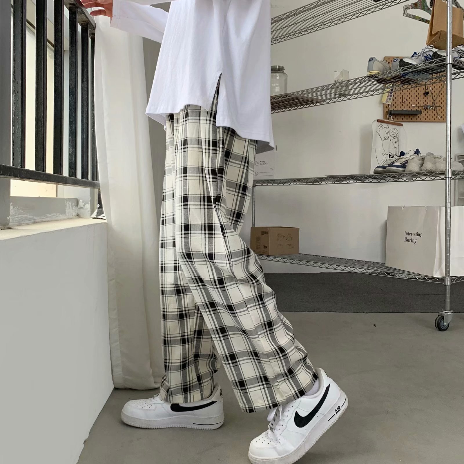 Herren Karierte Hosen Koreanis – Cargo Pant Wide Bewertung und Preis